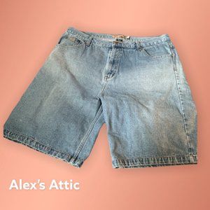 Men's HEAT WAVE Denim Blue Jean Shorts Cotton Size 42 pre-owned